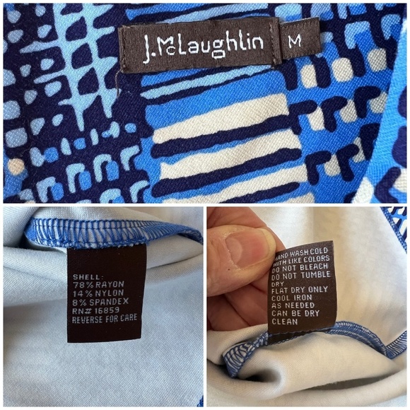 J MCLAUGHLIN DEVON DRESS M SHEATH PLAID SUMMER CASUAL OFFICE COASTAL TRAVEL - Picture 12 of 12